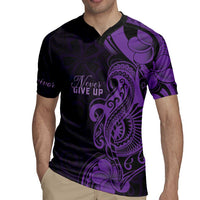 Personalised Lupus Warrior Rugby Jersey Never Give Up Polynesian Style