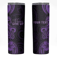 Personalised Lupus Warrior Skinny Tumbler Never Give Up Polynesian Style