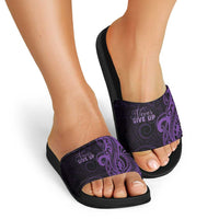 Lupus Warrior Slide Sandals Never Give Up Polynesian Style