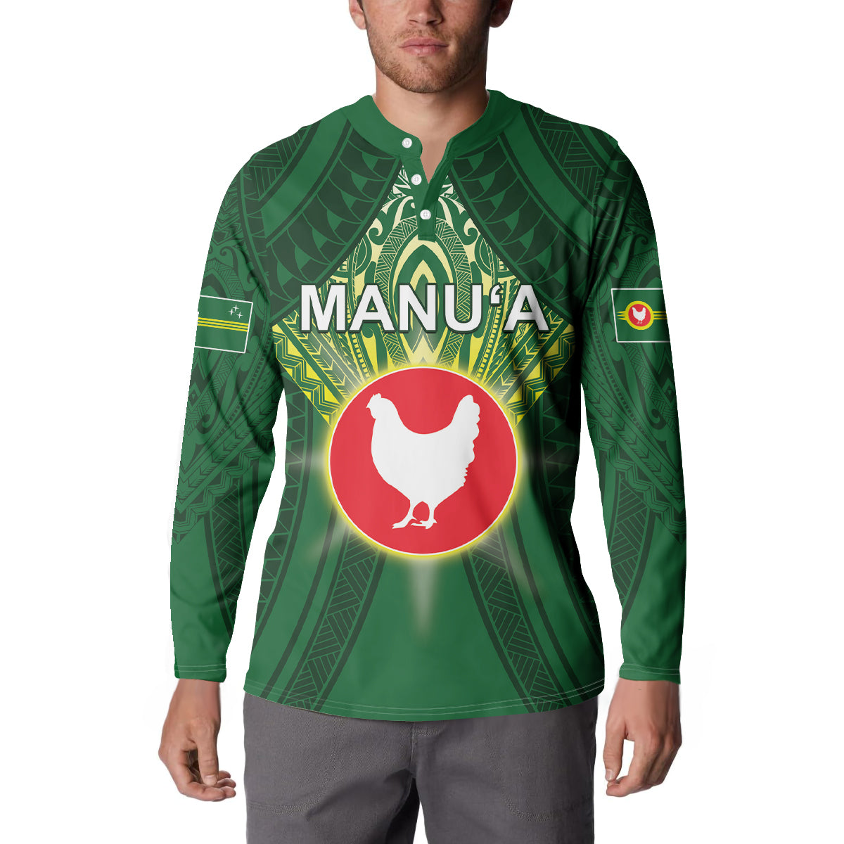 Personalized American Samoa Manu'a Cession Day Button Sweatshirt With Polynesian Pattern LT05 - Polynesian Pride