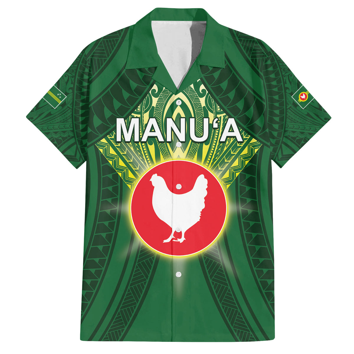 Personalized American Samoa Manu'a Cession Day Family Matching Off The Shoulder Long Sleeve Dress and Hawaiian Shirt With Polynesian Pattern