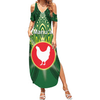 Personalized American Samoa Manu'a Cession Day Family Matching Summer Maxi Dress and Hawaiian Shirt With Polynesian Pattern
