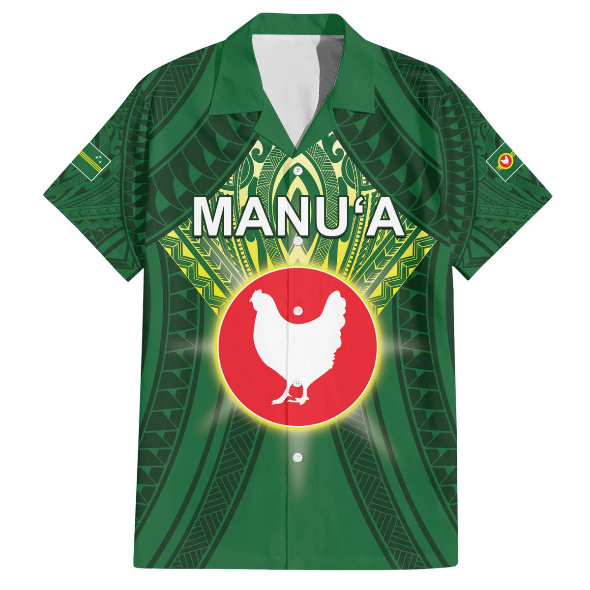 Personalized American Samoa Manu'a Cession Day Hawaiian Shirt With Polynesian Pattern LT05 Green - Polynesian Pride
