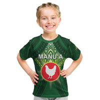 Personalized American Samoa Manu'a Cession Day Kid T Shirt With Polynesian Pattern LT05 Green - Polynesian Pride