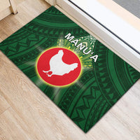 American Samoa Manu'a Cession Day Rubber Doormat With Polynesian Pattern LT05 - Polynesian Pride