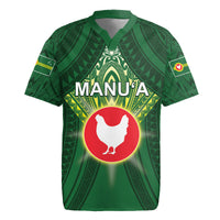 Personalized American Samoa Manu'a Cession Day Rugby Jersey With Polynesian Pattern LT05 Green - Polynesian Pride