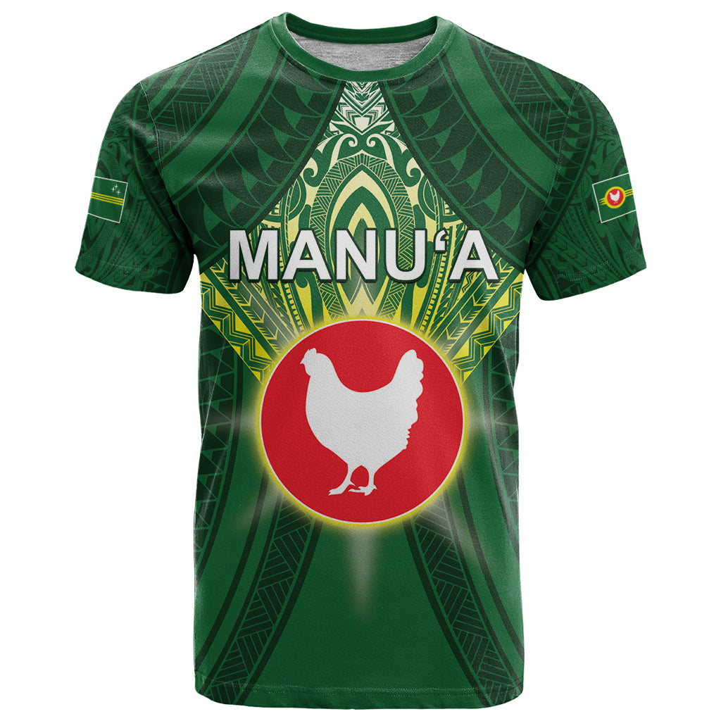 Personalized American Samoa Manu'a Cession Day T Shirt With Polynesian Pattern LT05 Green - Polynesian Pride