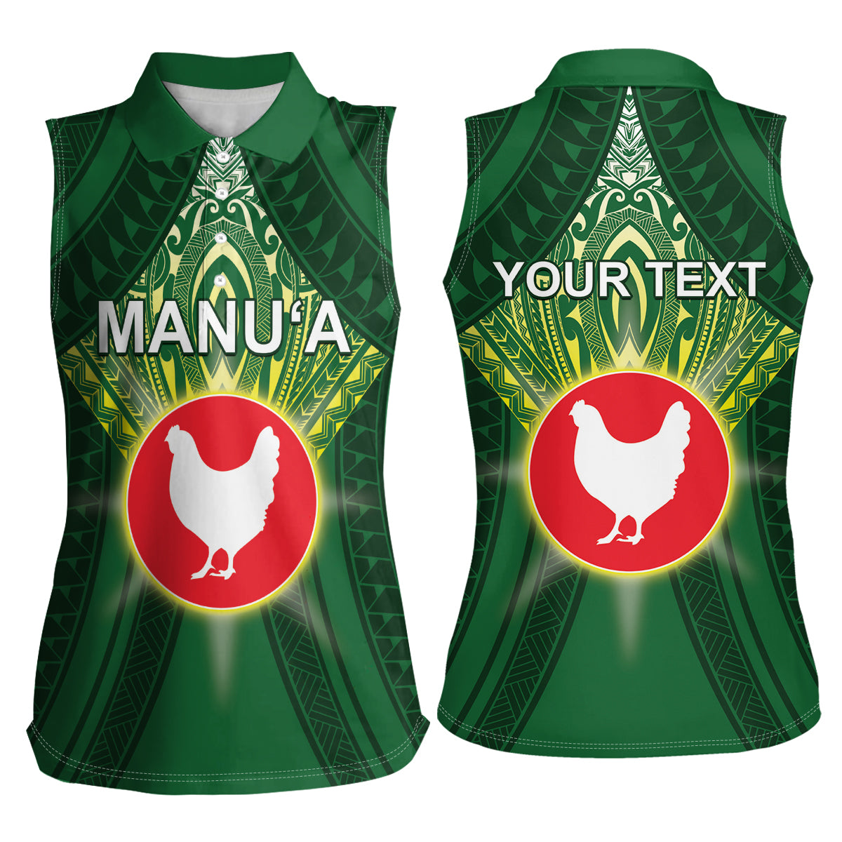 Personalized American Samoa Manu'a Cession Day Women Sleeveless Polo Shirt With Polynesian Pattern LT05 - Polynesian Pride