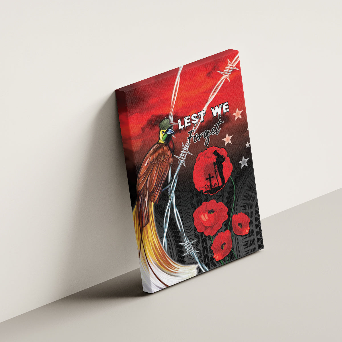 Papua New Guinea Remembrance Day Canvas Wall Art Lest We Forget