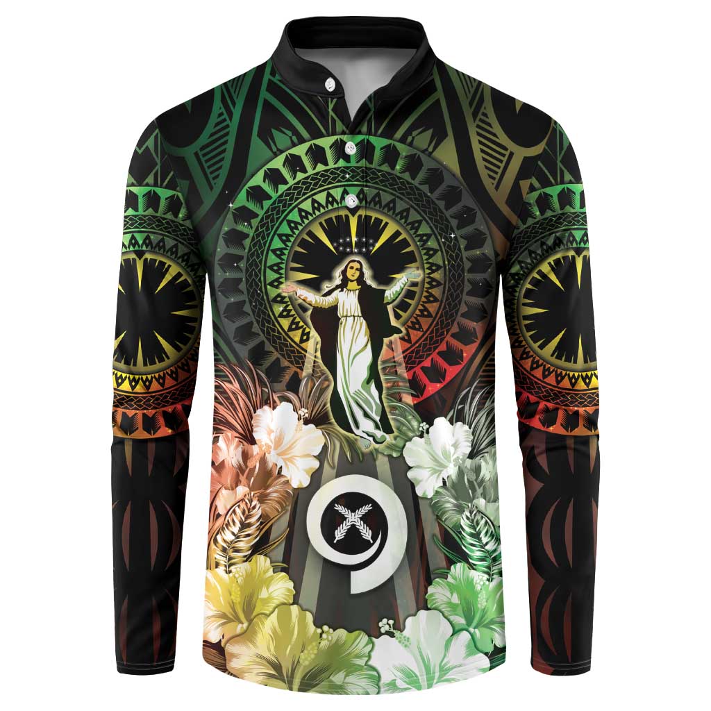 Vanuatu Happy Assumption Day Button Sweatshirt LT05 Reggae - Polynesian Pride