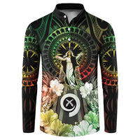 Vanuatu Happy Assumption Day Button Sweatshirt LT05 Reggae - Polynesian Pride
