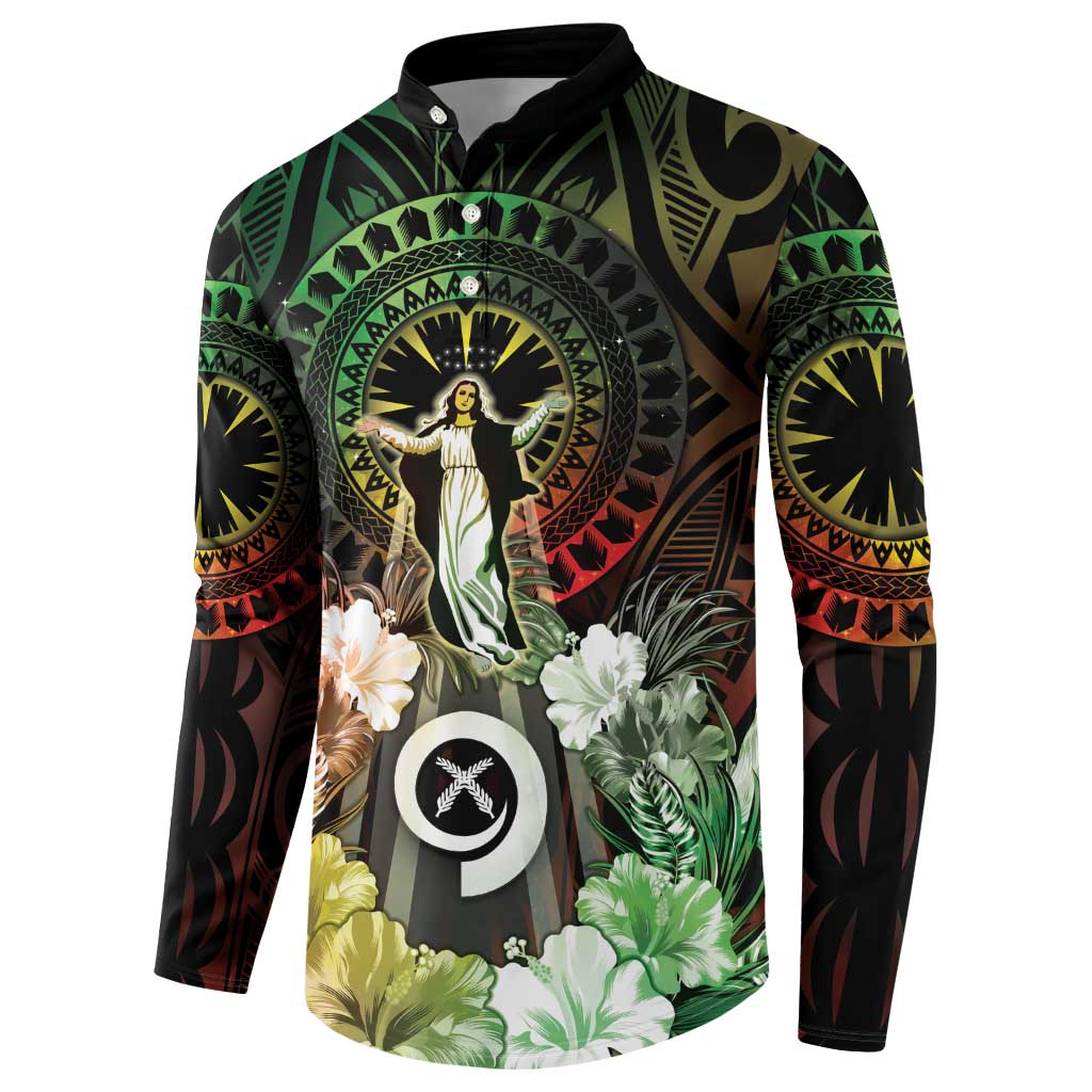 Vanuatu Happy Assumption Day Button Sweatshirt LT05 - Polynesian Pride