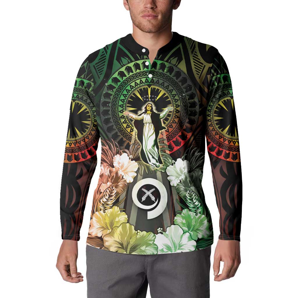 Vanuatu Happy Assumption Day Button Sweatshirt LT05 - Polynesian Pride