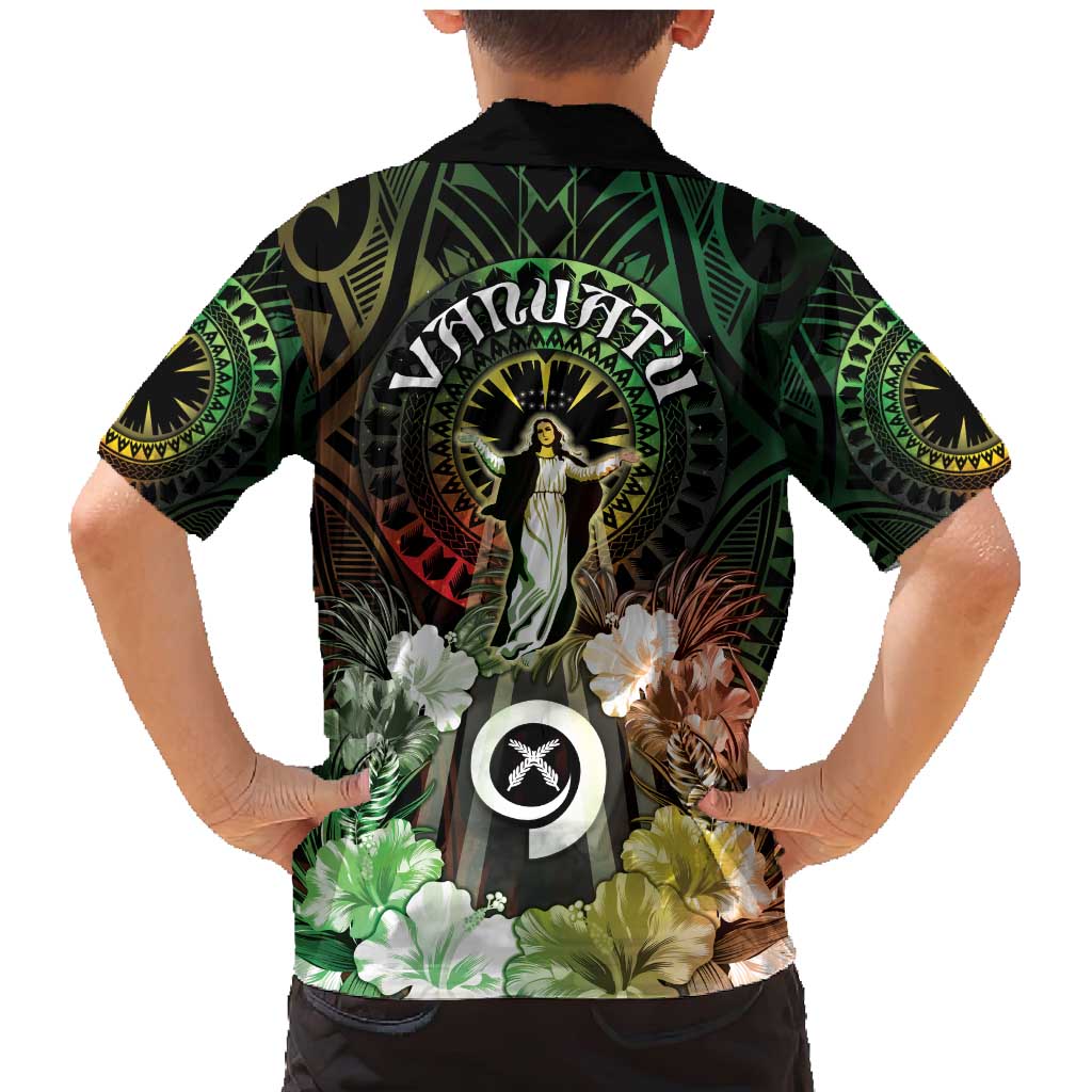 Vanuatu Happy Assumption Day Family Matching Mermaid Dress and Hawaiian Shirt LT05 - Polynesian Pride