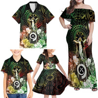 Vanuatu Happy Assumption Day Family Matching Off Shoulder Maxi Dress and Hawaiian Shirt LT05 - Polynesian Pride