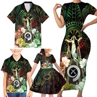 Vanuatu Happy Assumption Day Family Matching Short Sleeve Bodycon Dress and Hawaiian Shirt LT05 - Polynesian Pride
