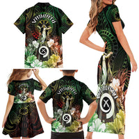 Vanuatu Happy Assumption Day Family Matching Short Sleeve Bodycon Dress and Hawaiian Shirt LT05 - Polynesian Pride