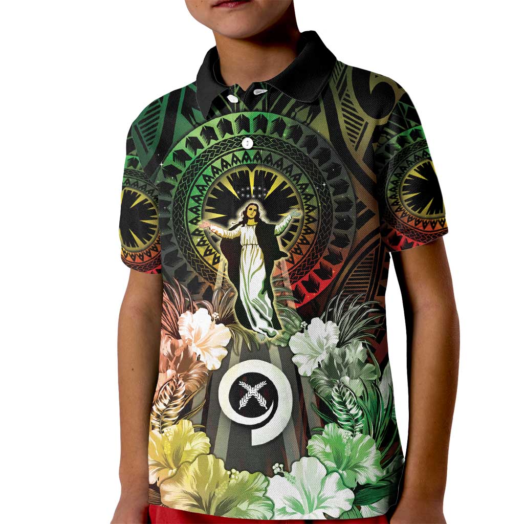 Vanuatu Happy Assumption Day Kid Polo Shirt LT05 Kid Reggae - Polynesian Pride