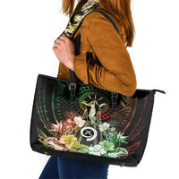 Vanuatu Happy Assumption Day Leather Tote Bag LT05 Reggae - Polynesian Pride