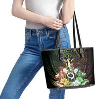 Vanuatu Happy Assumption Day Leather Tote Bag LT05 - Polynesian Pride