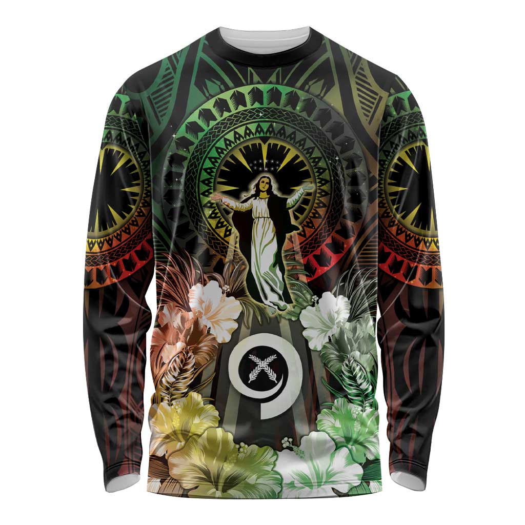 Vanuatu Happy Assumption Day Long Sleeve Shirt LT05 Unisex Reggae - Polynesian Pride