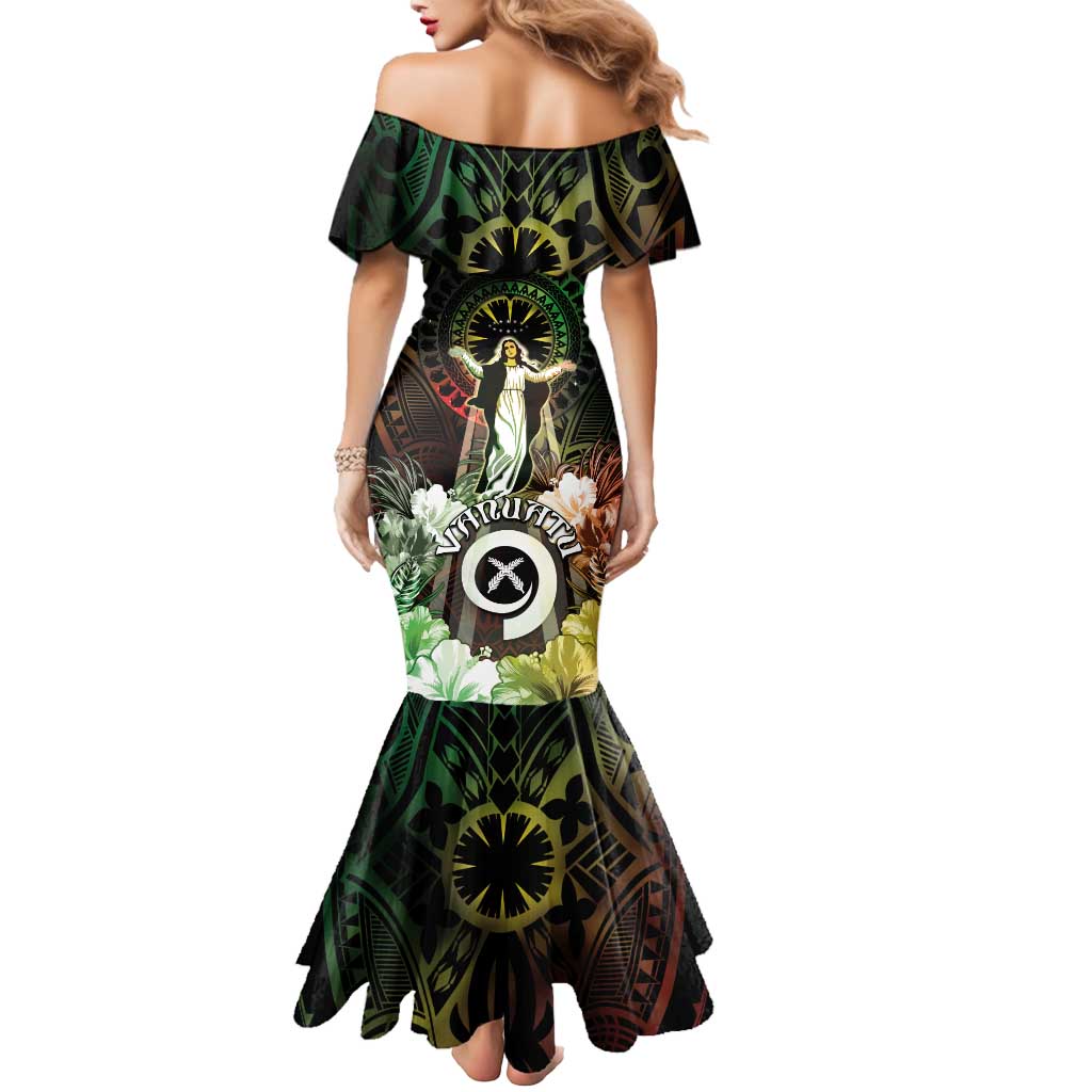 Vanuatu Happy Assumption Day Mermaid Dress LT05 - Polynesian Pride