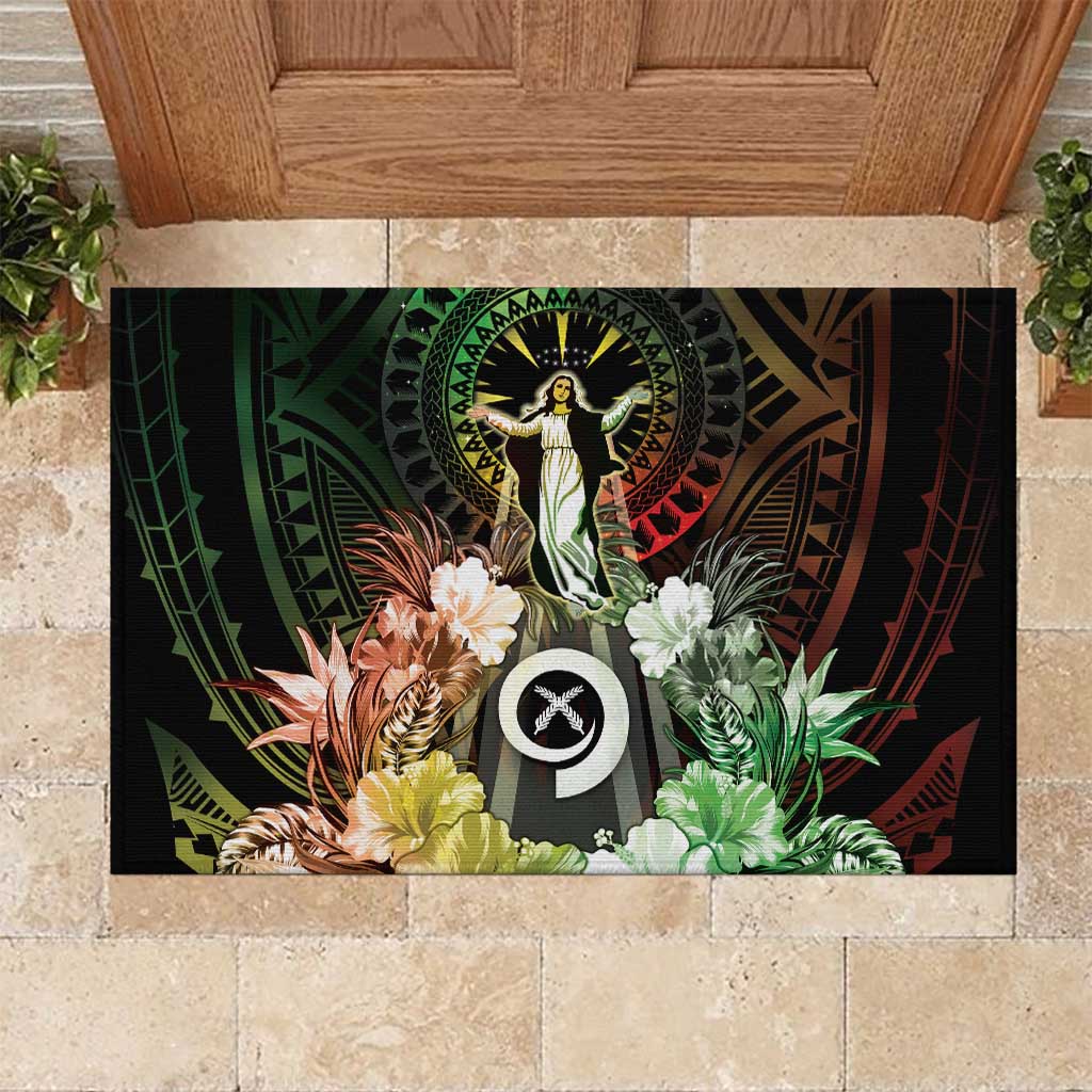 Vanuatu Happy Assumption Day Rubber Doormat LT05 Reggae - Polynesian Pride