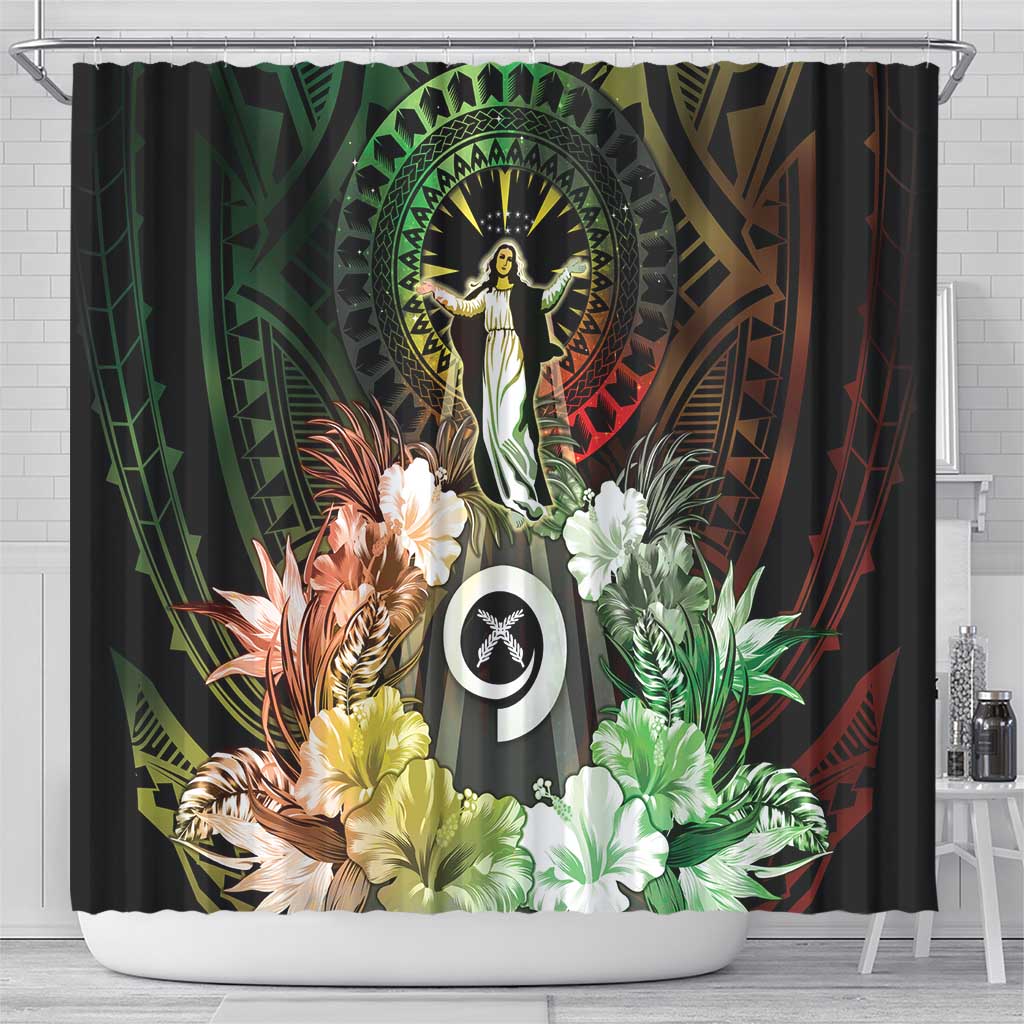 Vanuatu Happy Assumption Day Shower Curtain LT05 - Polynesian Pride