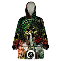 Vanuatu Happy Assumption Day Wearable Blanket Hoodie LT05 One Size Reggae - Polynesian Pride