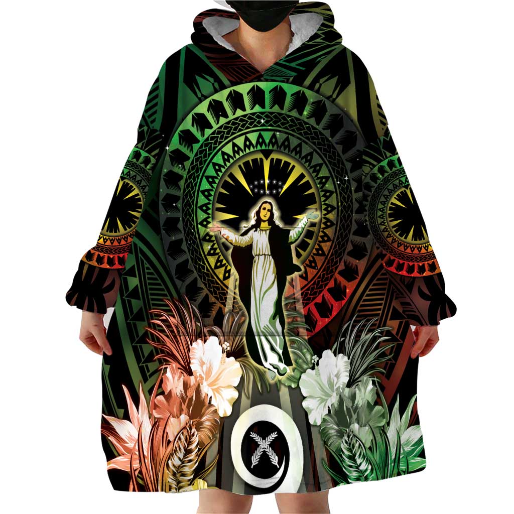 Vanuatu Happy Assumption Day Wearable Blanket Hoodie LT05 - Polynesian Pride