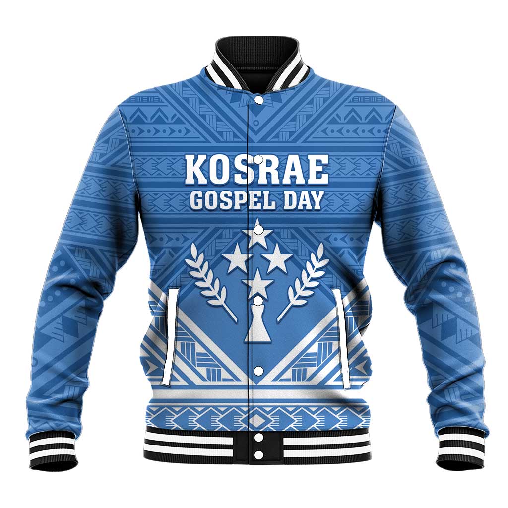 Personalised Kosrae State Gospel Day Baseball Jacket Simple Style LT05 Unisex Blue - Polynesian Pride