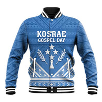 Personalised Kosrae State Gospel Day Baseball Jacket Simple Style LT05 Unisex Blue - Polynesian Pride