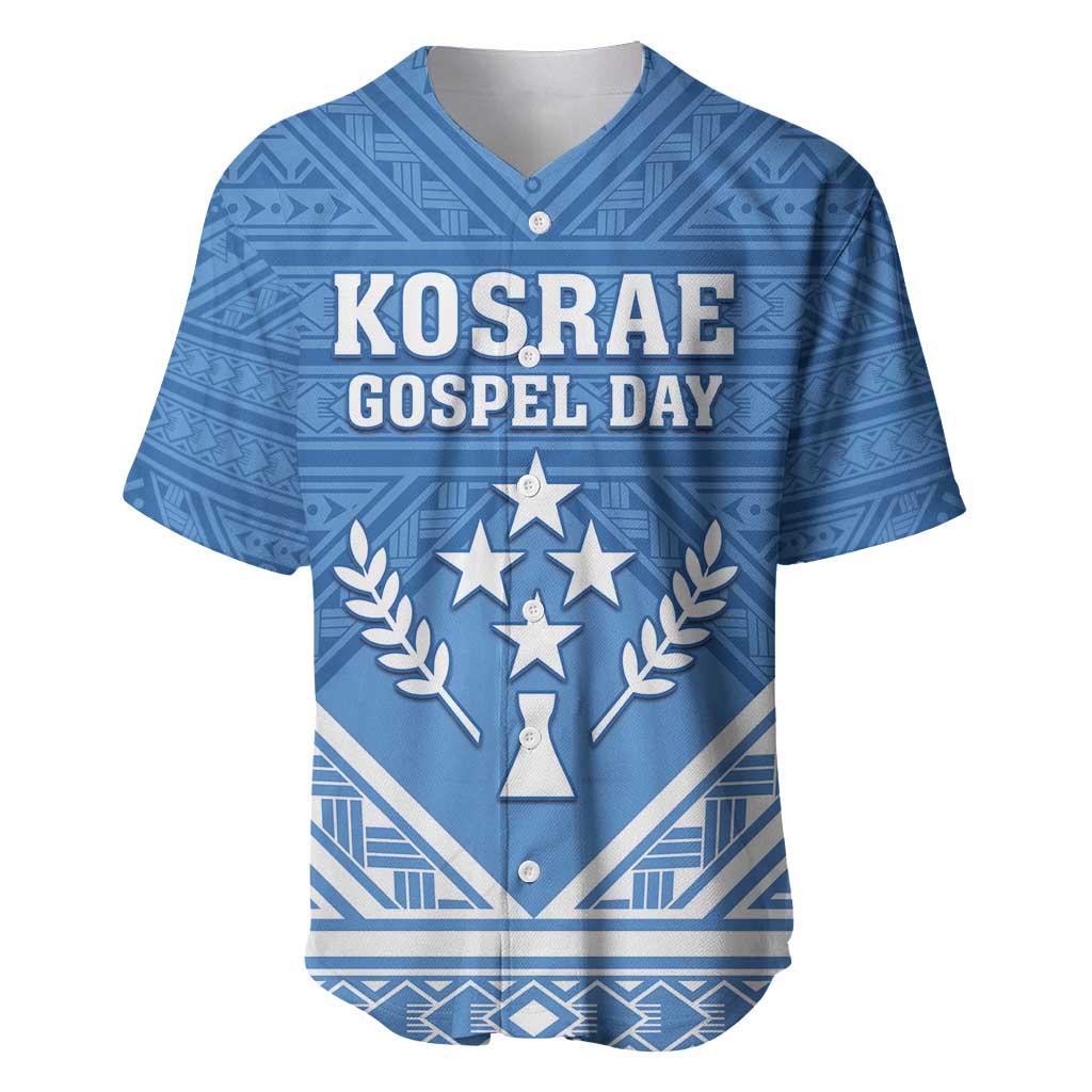 Personalised Kosrae State Gospel Day Baseball Jersey Simple Style LT05 Blue - Polynesian Pride