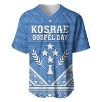 Personalised Kosrae State Gospel Day Baseball Jersey Simple Style LT05 Blue - Polynesian Pride