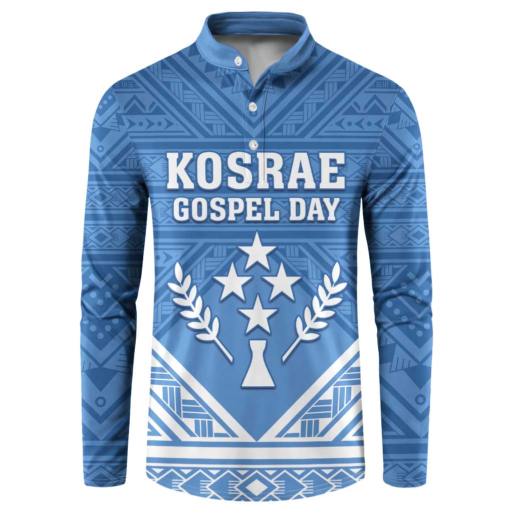 Personalised Kosrae State Gospel Day Button Sweatshirt Simple Style LT05 Blue - Polynesian Pride