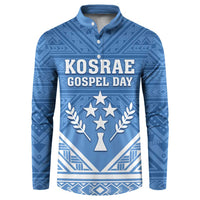 Personalised Kosrae State Gospel Day Button Sweatshirt Simple Style LT05 Blue - Polynesian Pride