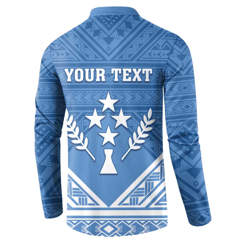 Personalised Kosrae State Gospel Day Button Sweatshirt Simple Style LT05 - Polynesian Pride