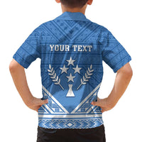 Personalised Kosrae State Gospel Day Family Matching Off Shoulder Short Dress and Hawaiian Shirt Simple Style LT05 - Polynesian Pride