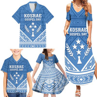 Personalised Kosrae State Gospel Day Family Matching Summer Maxi Dress and Hawaiian Shirt Simple Style LT05 - Polynesian Pride