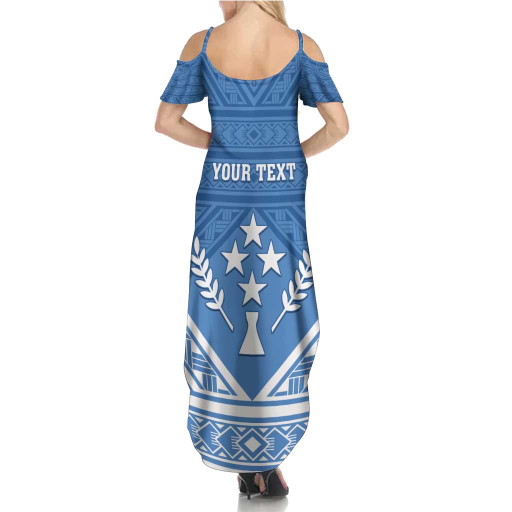 Personalised Kosrae State Gospel Day Family Matching Summer Maxi Dress and Hawaiian Shirt Simple Style LT05 - Polynesian Pride