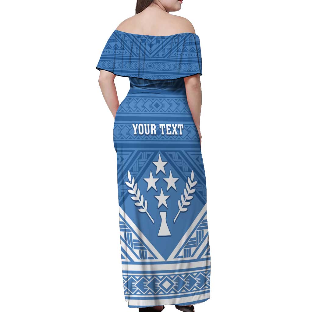 Personalised Kosrae State Gospel Day Off Shoulder Maxi Dress Simple Style LT05 - Polynesian Pride