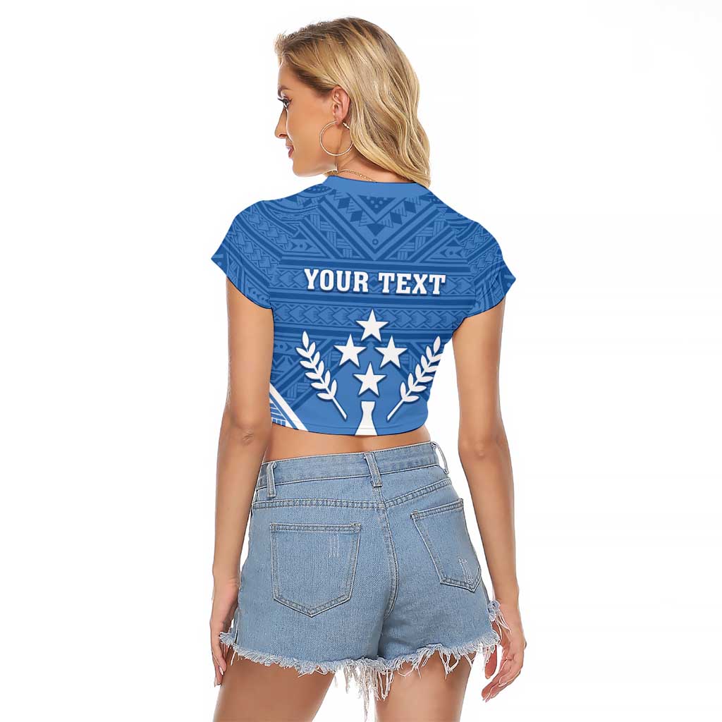 Personalised Kosrae State Gospel Day Raglan Cropped T Shirt Simple Style LT05 - Polynesian Pride