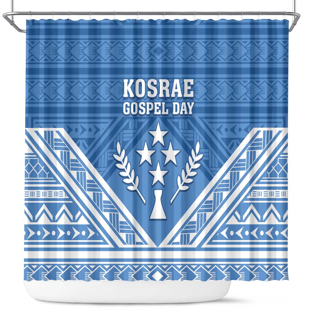 Kosrae State Gospel Day Shower Curtain Simple Style LT05 Blue - Polynesian Pride