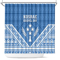 Kosrae State Gospel Day Shower Curtain Simple Style LT05 Blue - Polynesian Pride