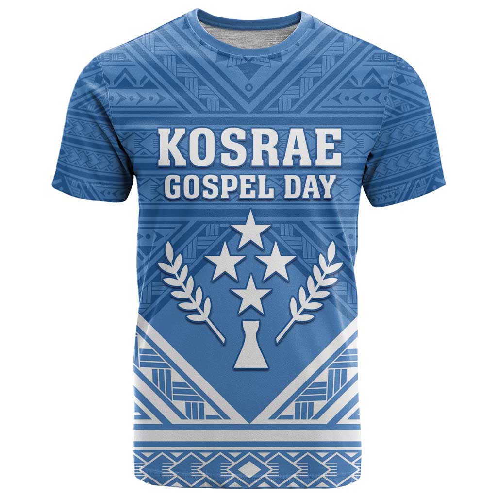 Personalised Kosrae State Gospel Day T Shirt Simple Style LT05 Blue - Polynesian Pride