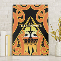 New Zealand Te Tairawhiti Canvas Wall Art Maori Koru Pattern LT05 Without Frame Orange - Polynesian Pride