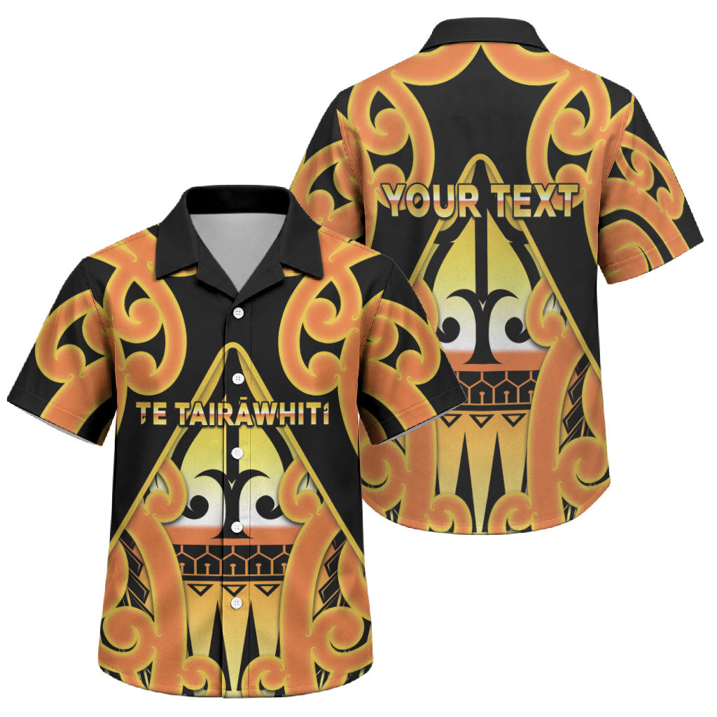Personalised New Zealand Te Tairawhiti Family Matching Summer Maxi Dress and Hawaiian Shirt Maori Koru Pattern LT05 Son's Shirt Orange - Polynesian Pride