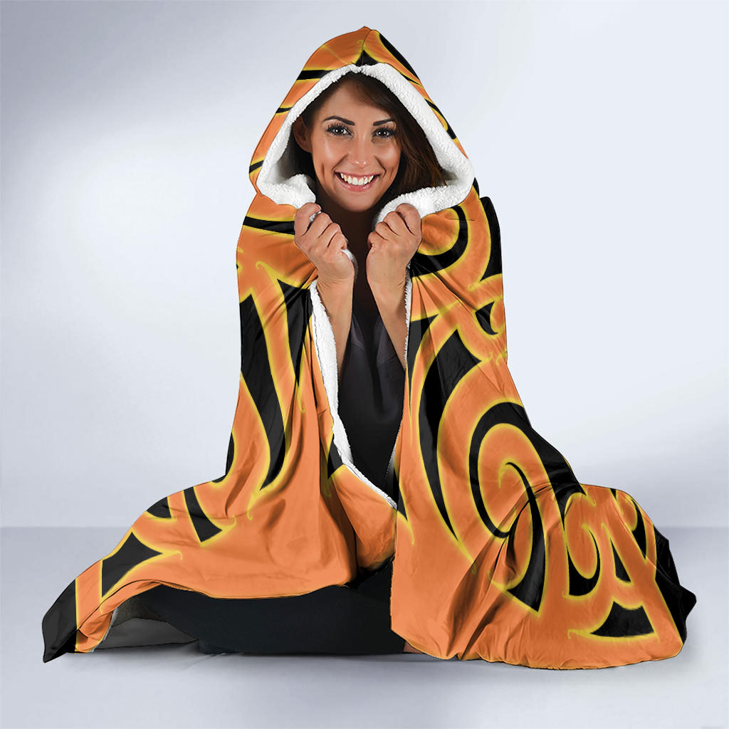 New Zealand Te Tairawhiti Hooded Blanket Maori Koru Pattern LT05 - Polynesian Pride