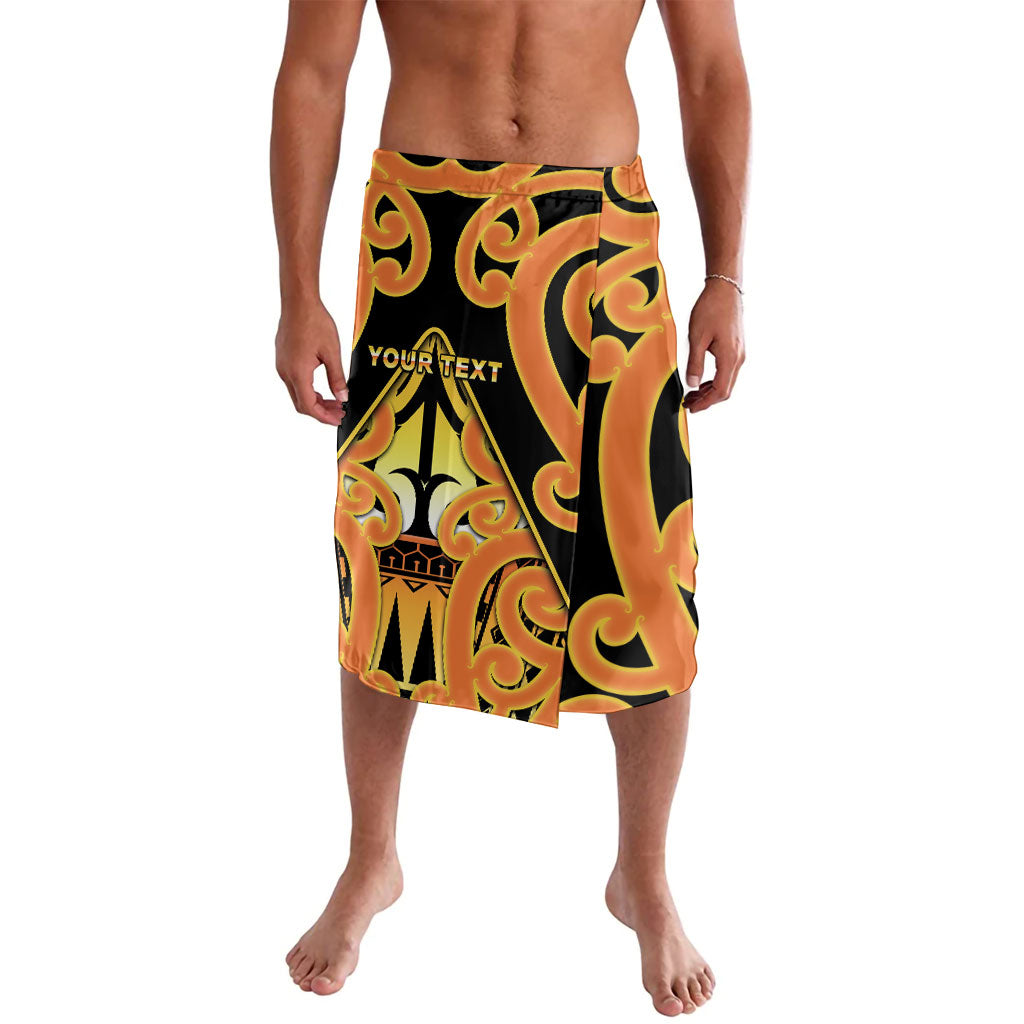 Personalised New Zealand Te Tairawhiti Lavalava Maori Koru Pattern LT05 Orange - Polynesian Pride