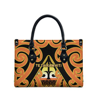 New Zealand Te Tairawhiti Leather Bag Maori Koru Pattern LT05 - Polynesian Pride